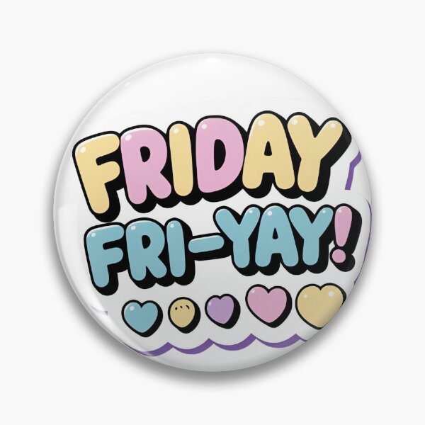 Item preview, Friday – Fri-YAY! ? | Cute Kawaii Mood Text Art Board Print designed and sold by modishwelt.