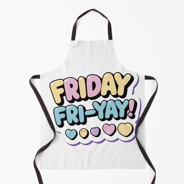 Item preview, Friday – Fri-YAY! ? | Cute Kawaii Mood Text Art Board Print designed and sold by modishwelt.