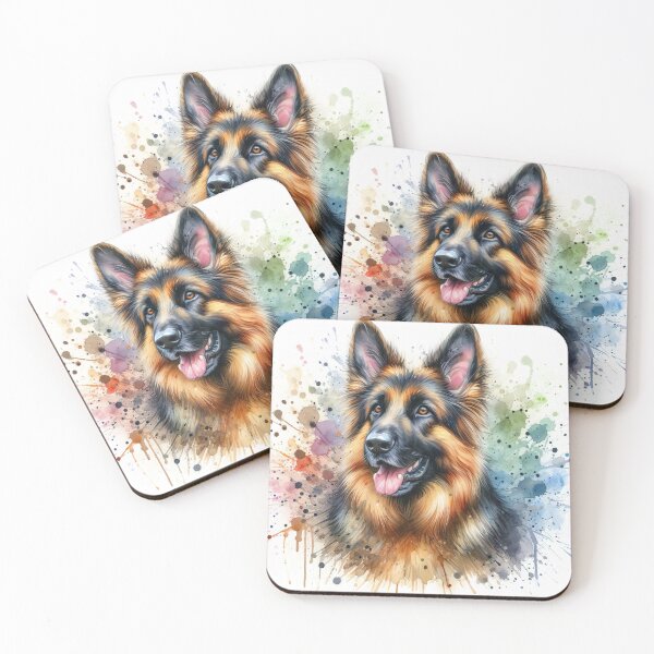 Item preview, German Shepherd dog watercolor designed and sold by paulrommer.