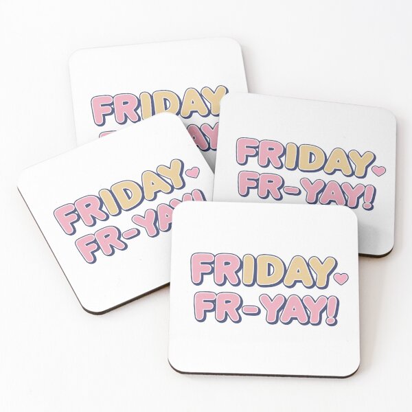 Item preview, Friday – Fri-YAY! ? | Cute Kawaii Mood Text Art Board Print Version 2 designed and sold by modishwelt.