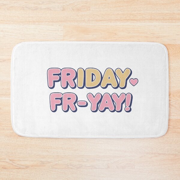 Item preview, Friday – Fri-YAY! ? | Cute Kawaii Mood Text Art Board Print Version 2 designed and sold by modishwelt.