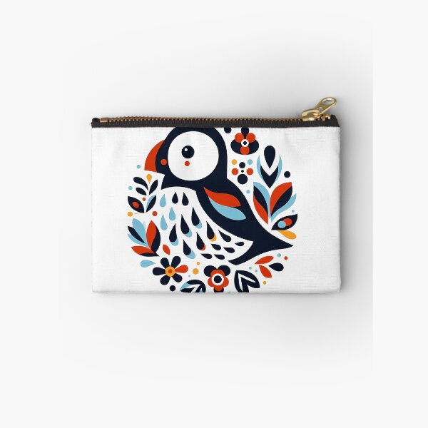 Item preview, Cute Patterned Puffin - Scandinavian Folk Art by heidiannemorris © designed and sold by FOLK ART FUSION by heidiannemorris.