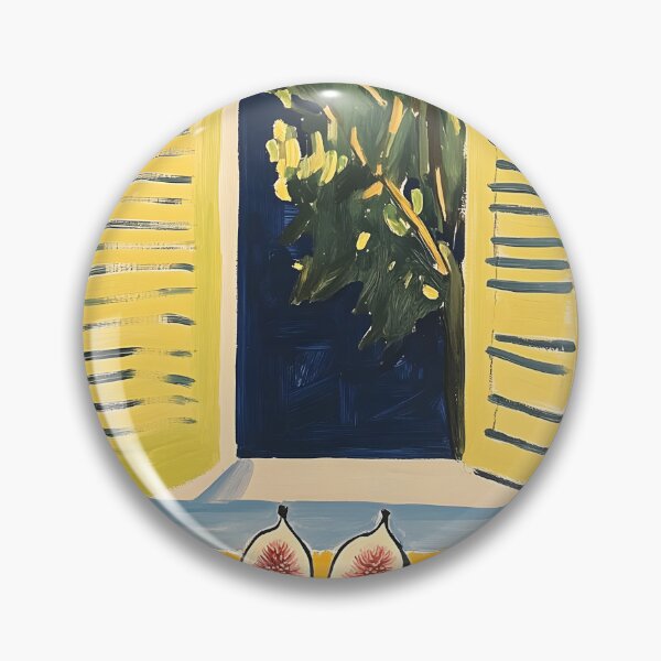 Item preview, Open the Shutters to Color and Calm - Figs on Sunlit Table Framed by Tree and Dark Sky designed and sold by OlfactoART Studio.