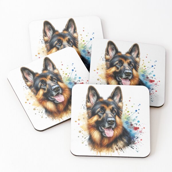 Item preview, German Shepherd dog watercolor designed and sold by paulrommer.