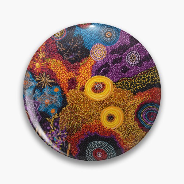Item preview, Aboriginal Inspired Dot Art - Intricate Nature Pattern designed and sold by GrinGalore.