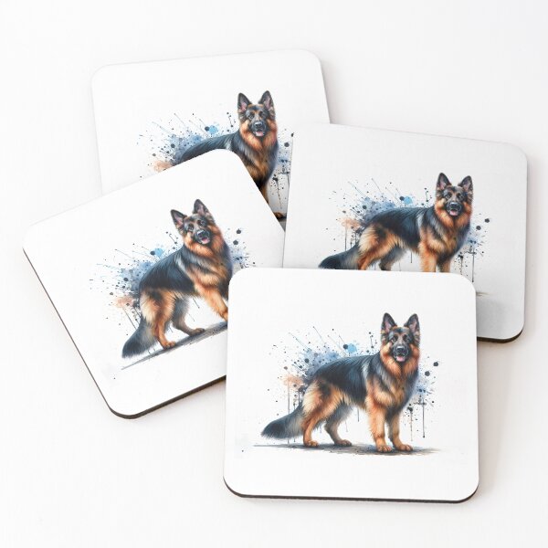 Item preview, German Shepherd dog watercolor designed and sold by paulrommer.
