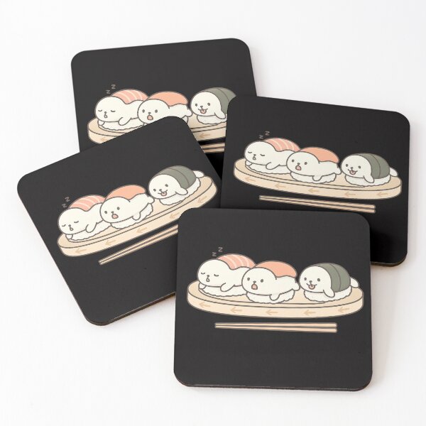 Item preview, Seal Sushi On Conveyor Belt Cute Nigiri Animal designed and sold by Lunari Prints.