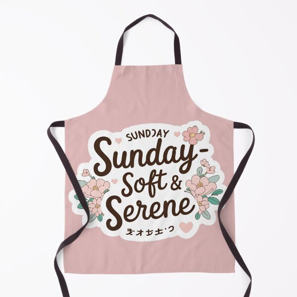 Item preview, Sunday – Soft & Serene ? | Kawaii Calm Text Art Board Print designed and sold by modishwelt.