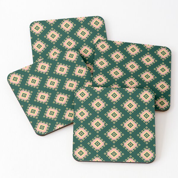 Item preview, Deep Forest & Rosewood Ethnic Pixel Seamless Pattern designed and sold by Khwanchai.