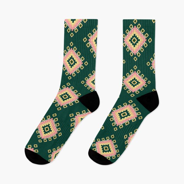 Item preview, Deep Forest & Rosewood Ethnic Pixel Seamless Pattern designed and sold by Khwanchai.