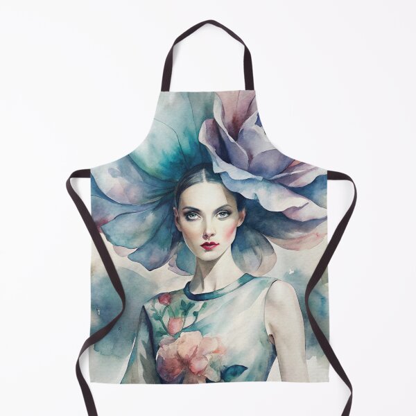 Item preview, “Floral Crown Watercolor Fashion Portrait” designed and sold by joycrysstudio.