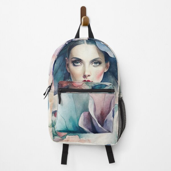 Item preview, “Floral Crown Watercolor Fashion Portrait” designed and sold by joycrysstudio.
