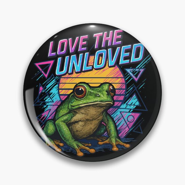 Item preview, Love The Unloved Frog Retro Vaporwave designed and sold by TomFrontierArt.