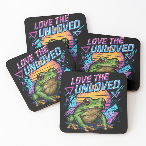 Item preview, Love The Unloved Frog Retro Vaporwave designed and sold by TomFrontierArt.