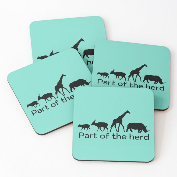 Item preview, Part of the herd - v5 - Duiker, Bongo, Giraffe, Rhino - Black designed and sold by GeoCreate.