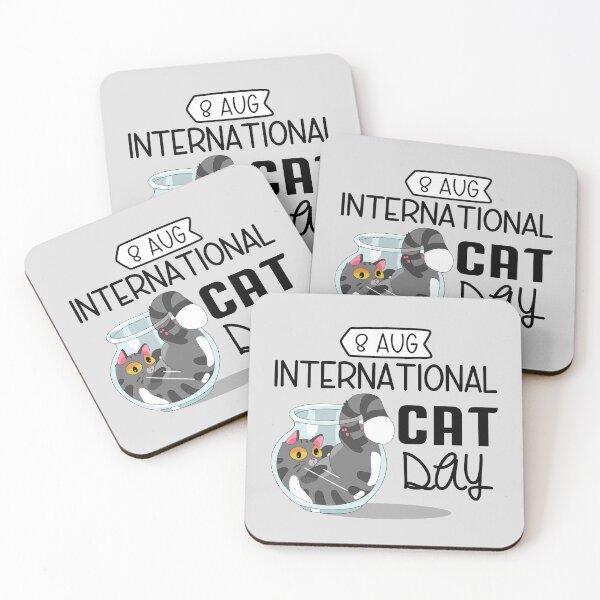 Item preview, 8 Aug International Cat Day - Wacky Holidays  designed and sold by ChemicalXShop.