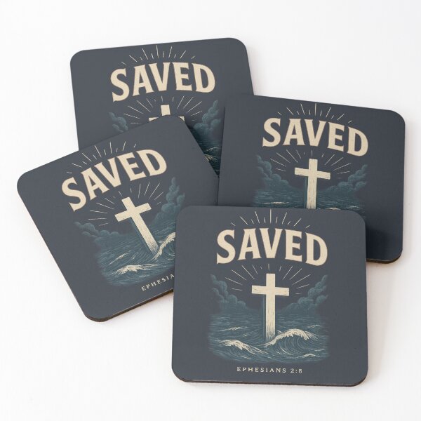 Item preview, Saved Through Christ – Christian Gospel Salvation Verse designed and sold by SimplySelim.