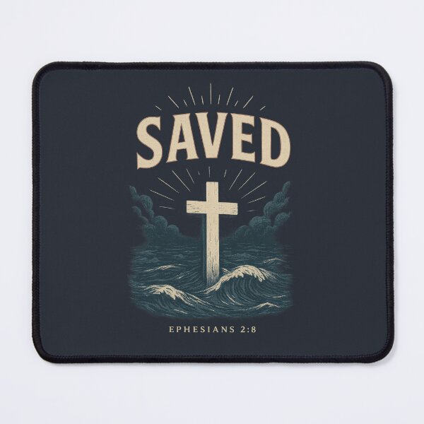 Item preview, Saved Through Christ – Christian Gospel Salvation Verse designed and sold by SimplySelim.