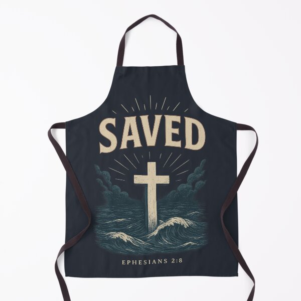Item preview, Saved Through Christ – Christian Gospel Salvation Verse designed and sold by SimplySelim.