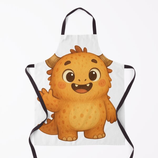 Item preview, Cute Orange Monster Waving | Adorable Cartoon Character designed and sold by MoBoCH.