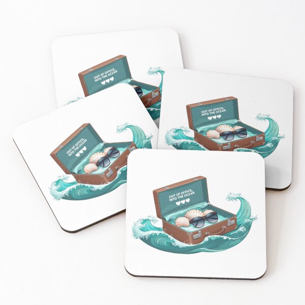 Item preview, Out of the office, into the ocean - Escapist vacation design designed and sold by StormArte.