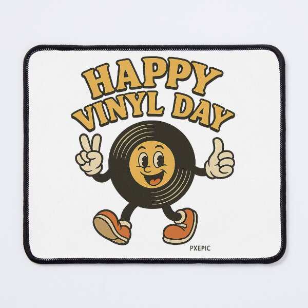 Item preview, Happy Vinyl Day Retro Cartoon designed and sold by PXEpic.