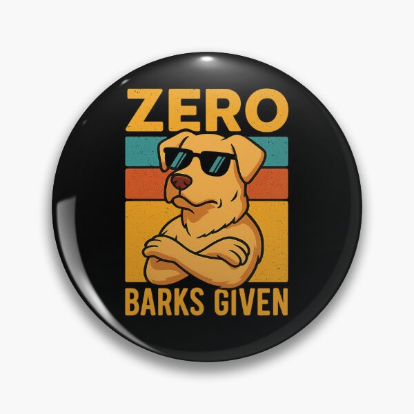 Artikelvorschau, Zero Barks Given – Funny Retro Dog Attitude Design entworfen und verkauft von Domci.