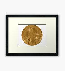 Golden Sphere Digital Design Framed Print