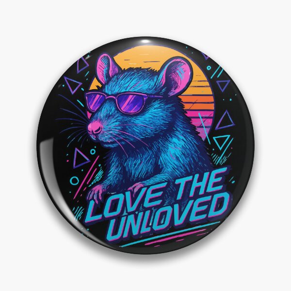 Item preview, Love The Unloved Pet Rat Retro Vaporwave designed and sold by TomFrontierArt.