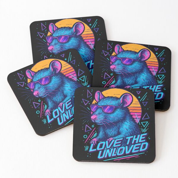 Item preview, Love The Unloved Pet Rat Retro Vaporwave designed and sold by TomFrontierArt.