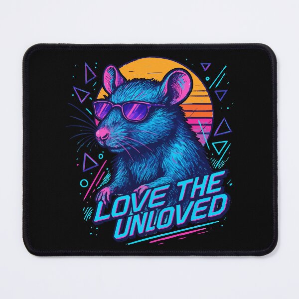 Item preview, Love The Unloved Pet Rat Retro Vaporwave designed and sold by TomFrontierArt.