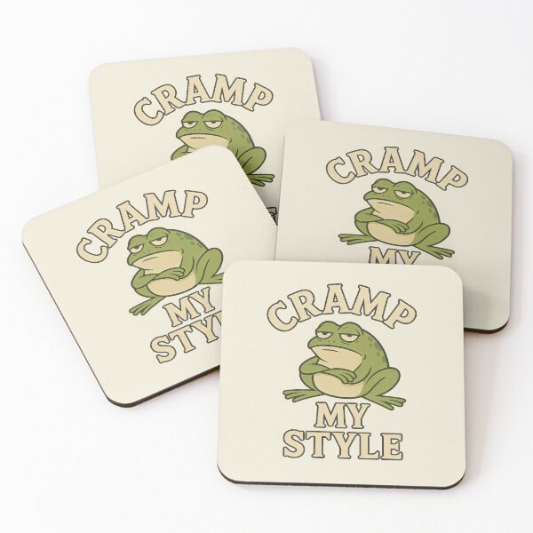 Item preview, Grumpy Frog Funny Attitude Pun Cramp My Style designed and sold by Shoot-The-Moon.
