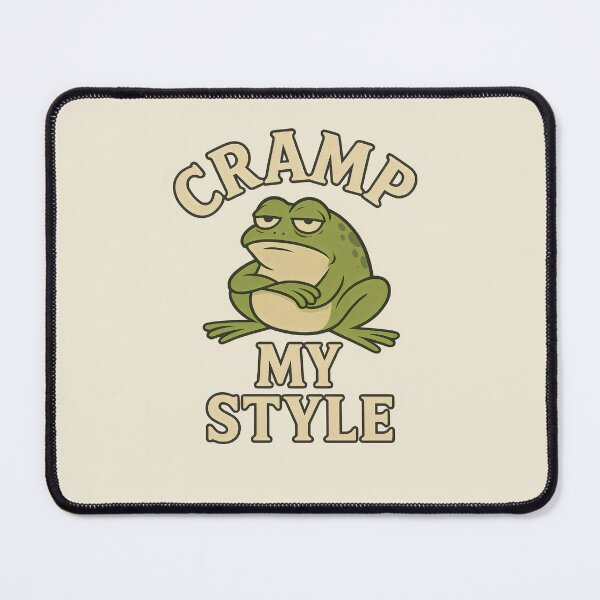 Item preview, Grumpy Frog Funny Attitude Pun Cramp My Style designed and sold by Shoot-The-Moon.