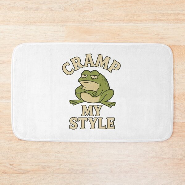 Item preview, Grumpy Frog Funny Attitude Pun Cramp My Style designed and sold by Shoot-The-Moon.