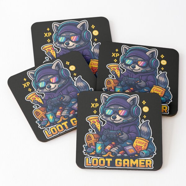 Item preview, Cool Raccoon Loot Gamer designed and sold by Romeo Fashion.