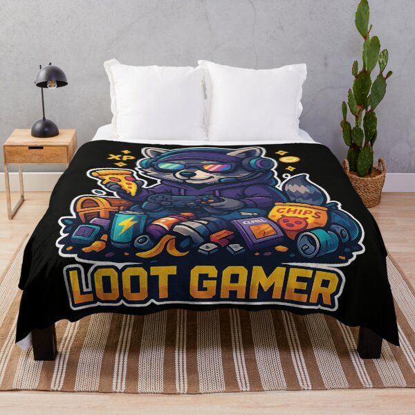 Item preview, Cool Raccoon Loot Gamer designed and sold by Romeo Fashion.
