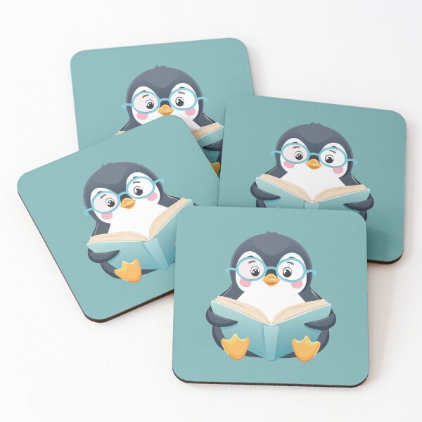 Item preview, Smart Penguin Reading Book | Cute Animal Student | Bookworm Librarian Art designed and sold by KAYJAY DESIGNS.