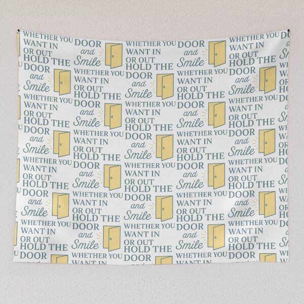 Item preview, Hold the Door and Smile – Thoughtful Motivational Quote Shirt designed and sold by TeeTimeTreasure.