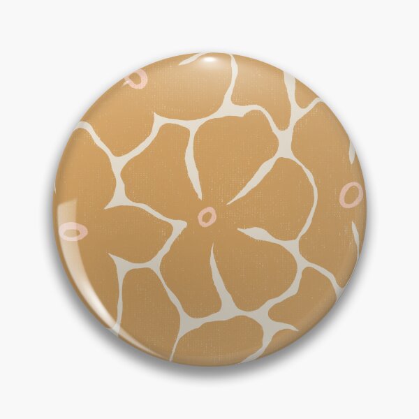 Item preview, Modern Retro Abstract Floral | Ochre Yellow Canvas Texture Pattern for Apparel & Home Decor designed and sold by Millefolia Design .