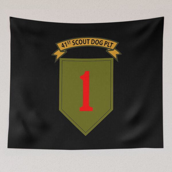 Item preview, Army - 41st  Scout Dog Platoon, 1st Infantry Div designed and sold by Military Insignia Products.