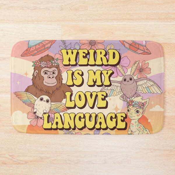 Item preview, Weird Is My Love Language – Cute Cryptid Valentine Art designed and sold by Strange Comforts.