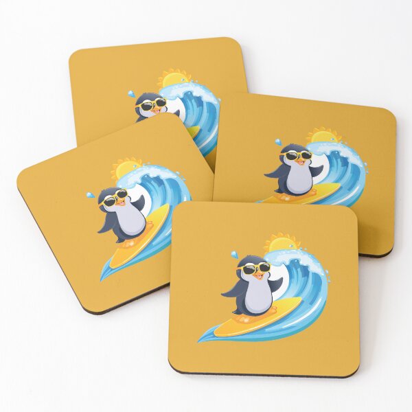 Item preview, Surfer Penguin | Cute Summer Beach Animal | Ocean Wave Rider Fun designed and sold by KAYJAY DESIGNS.