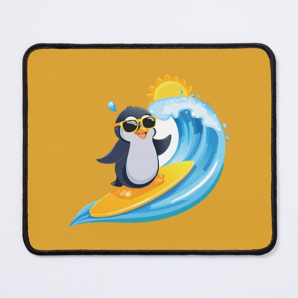 Item preview, Surfer Penguin | Cute Summer Beach Animal | Ocean Wave Rider Fun designed and sold by KAYJAY DESIGNS.