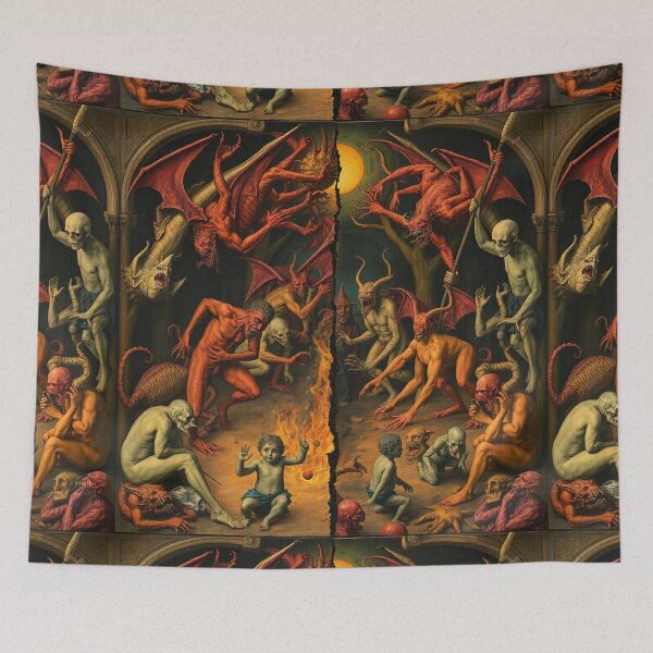Item preview, The Denizen Demons of Hell a Hellscape cool design designed and sold by Vintage Designs +.