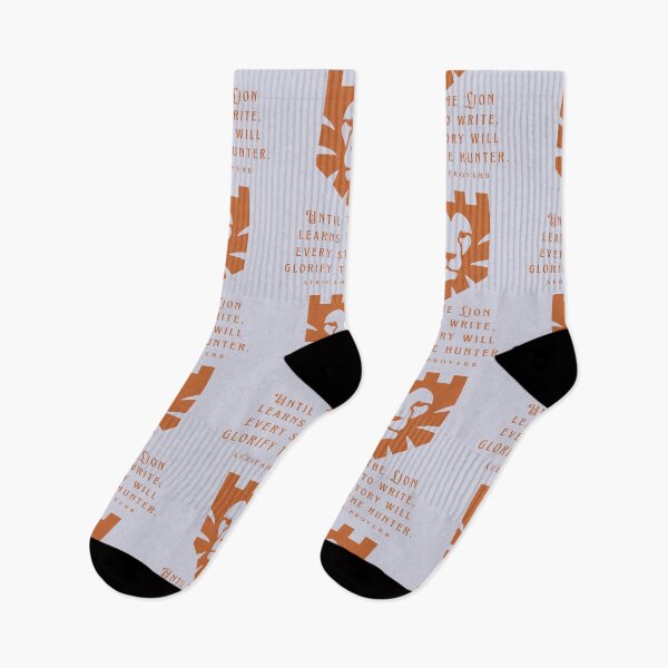 Item preview, African Proverb: Until the Lion learns to write, every story will glorify the hunter. designed and sold by artbleed.