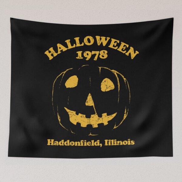 Item preview, Halloween 1978 Holiday Spooky Myers Pumpkin Haddonfield designed and sold by Frizz-Nie.