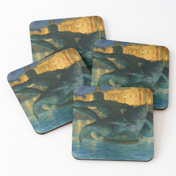 Item preview, Fountain at dusk in Trafalgar Square, London designed and sold by Miradas del Mundo.