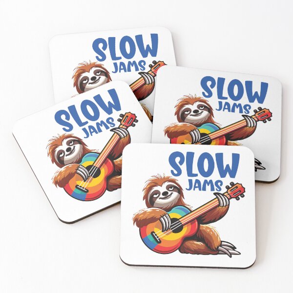 Item preview, Slow Jams Sloth Playing A Guitar designed and sold by Primroaddesigns.