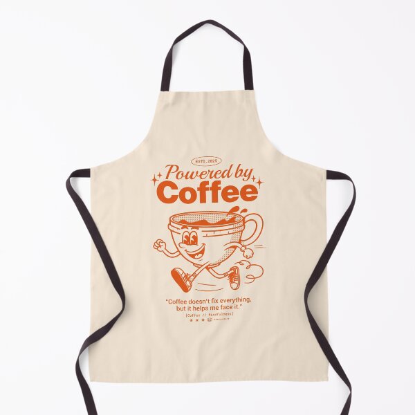 Item preview, Powered by Coffee – Running Cup Mascot Art designed and sold by Bizzcuitart.