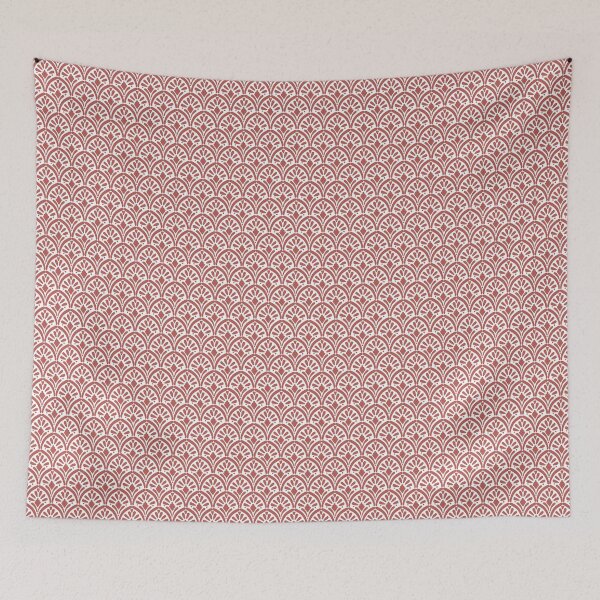 Item preview, Elegant Art Deco Fan Pattern – Terracotta Red designed and sold by Klaudesign.